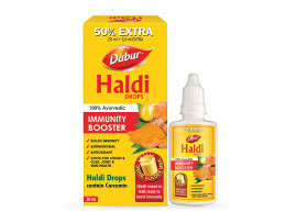 DABUR Haldi Drops- 50% Extra: Curcumin Extract for Natural Immunity Boosting & Fighting Inflammation: (20ml +10ml Free)